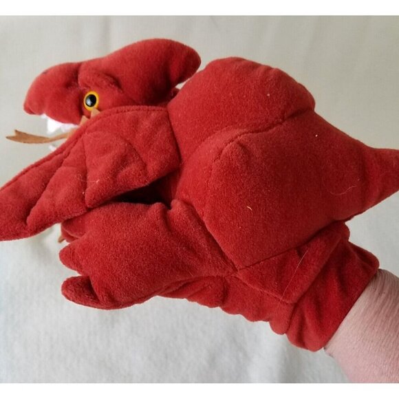 1995 Plush Creations Inc 8” Dinosaur Pterodactyl Plush Hand‎ Puppet Toy brown - Picture 3 of 12